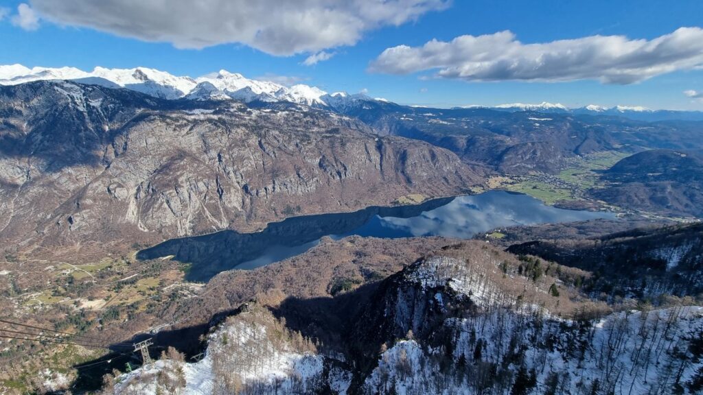 Lake Bohinj from Ski resort Vogel